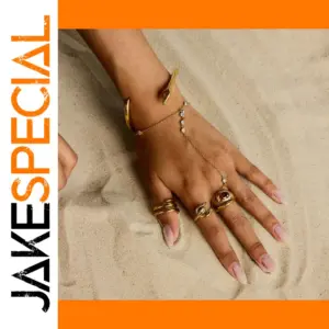 Gold Stainless Steel Serpentine Ring for Women