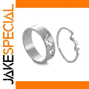 Modern Mountain Couple Rings for Love