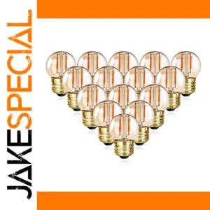 Vintage G40 LED Bulb with Amber Glass