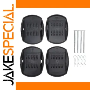 Rugged Black RV Stabilizer Jack Pads Set