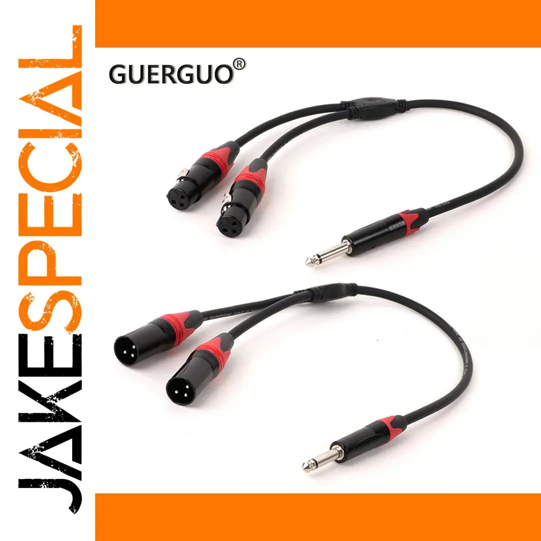 1/4 Inch TS to Dual XLR Y-Splitter Cable 1 1/4 Inch TS to Dual XLR Y-Splitter Cable