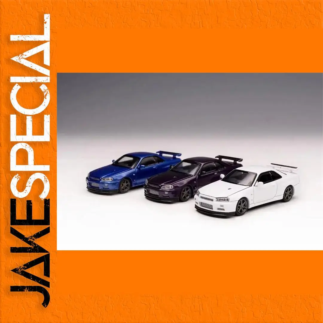 1/64 Scale Nissan Skyline R34 V-Spec II Diecast Model 1 1/64 Scale Nissan Skyline R34 V-Spec II Diecast Model