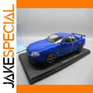 Vibrant Blue Nissan Skyline GTR BNR34 Model
