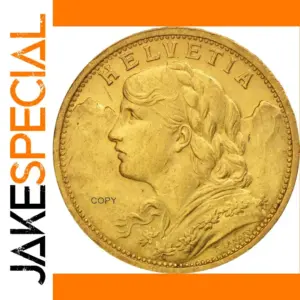 Switzerland 20 Francs Replica Coin