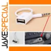 White 3.5mm to USB Converter Cable
