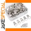 Silver D-Ring Picture Hangers, Set of 80