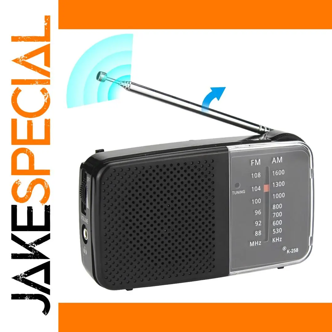 Portable AM/FM Radio with Retractable Antenna 1 Portable AM/FM Radio with Retractable Antenna