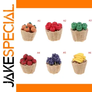 Miniature Resin Fruit Baskets for Dollhouses