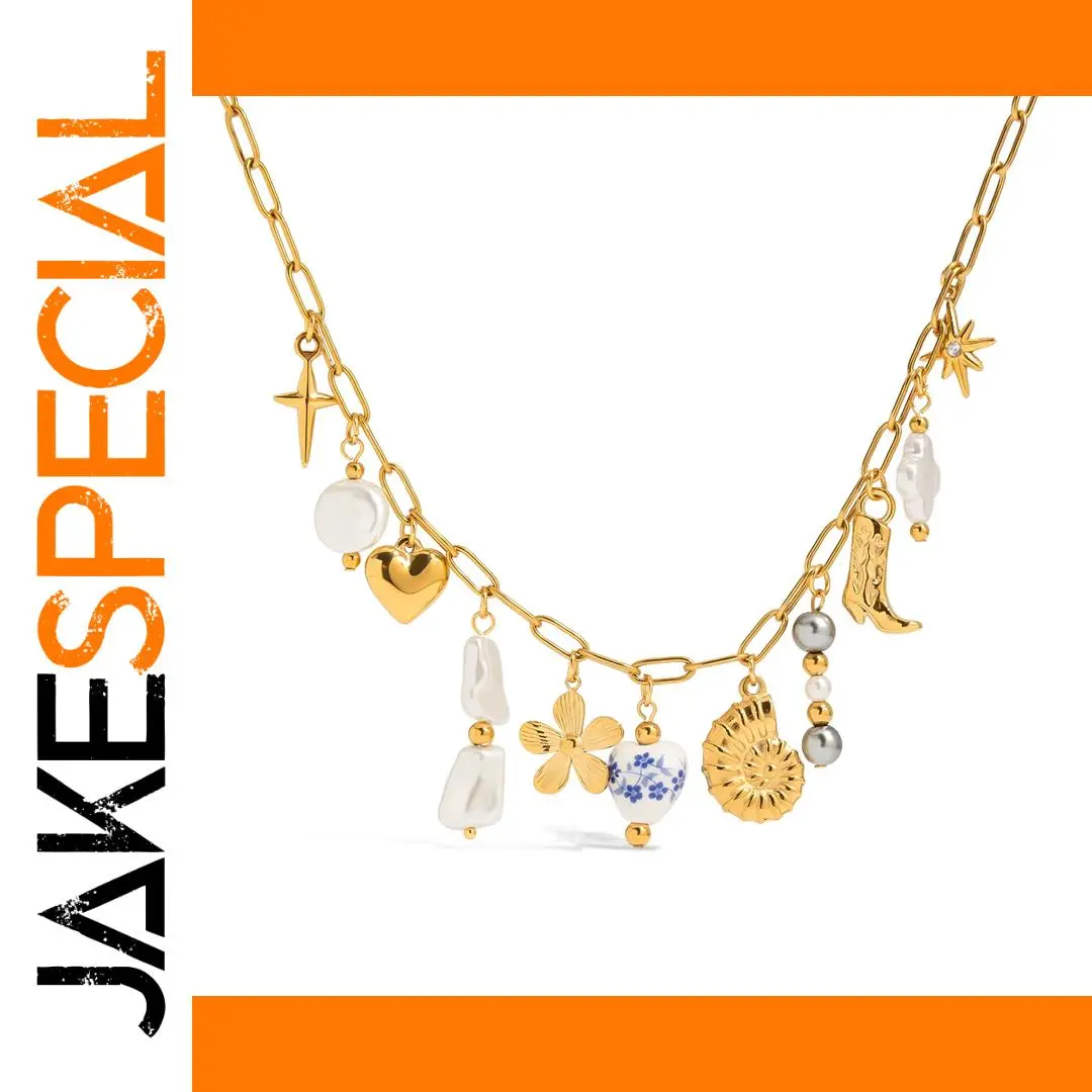 Stainless Steel Charm Necklace JDN0303032 1 Stainless Steel Charm Necklace JDN0303032