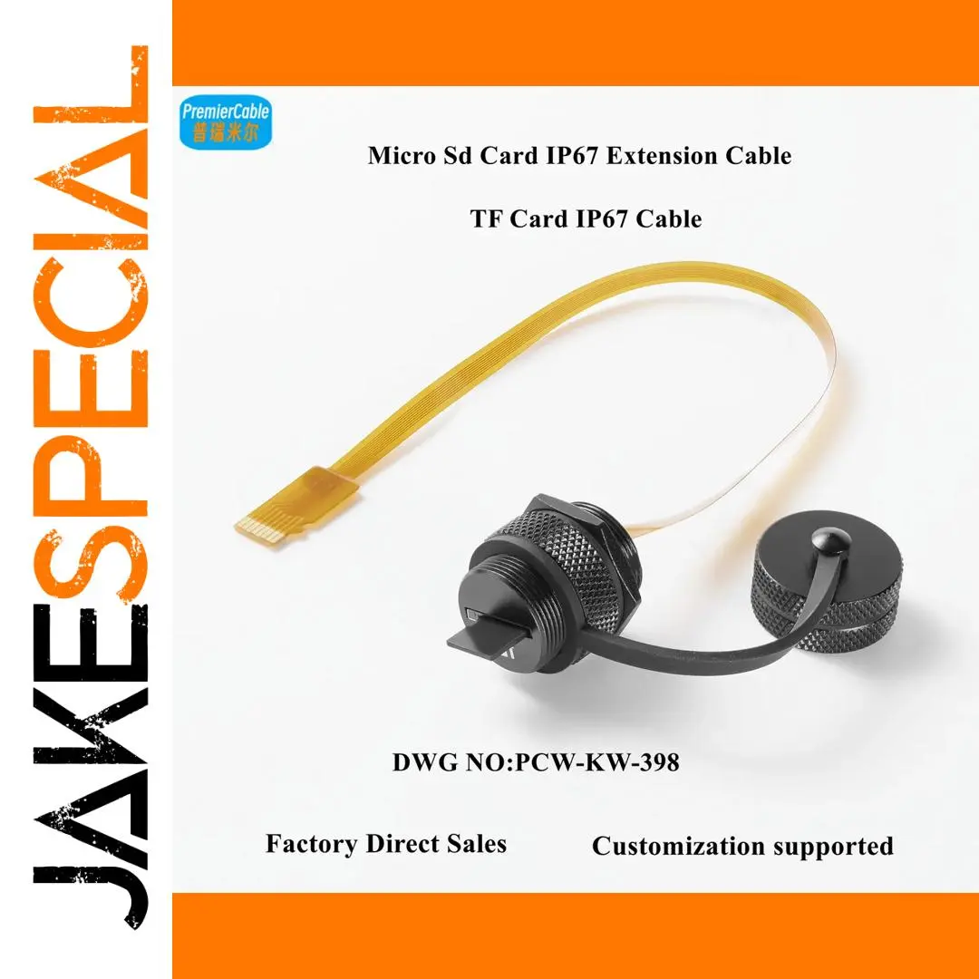 Orange IP67 Micro SD Extension Cable 30cm 1 Orange IP67 Micro SD Extension Cable 30cm