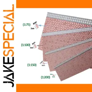 Miniature Brick Pavement Plates Set for Dioramas