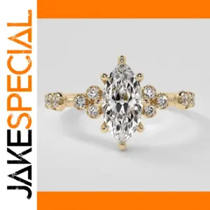 Gold Women's Oval Cocktail Ring with Zircon Accents