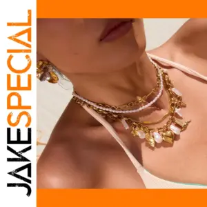 Elegant Stainless Steel Gold Heart Pendant Necklace