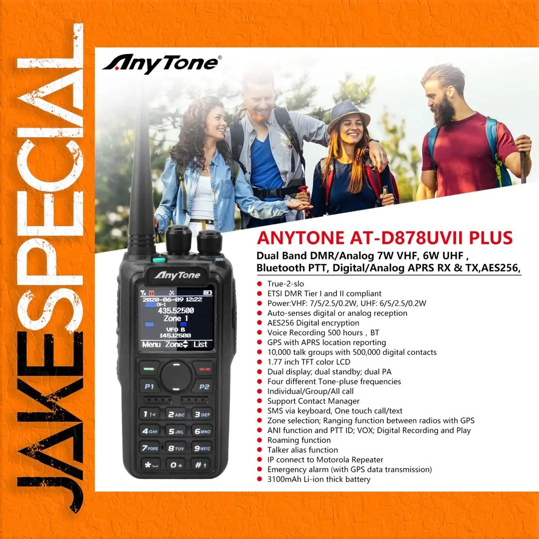 Anytone AT-D878UVII Plus Dual-Band Walkie-Talkie 1 Anytone AT-D878UVII Plus Dual-Band Walkie-Talkie