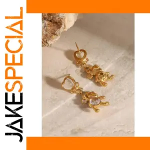 Gold-Tone Stainless Steel Hoop Earrings Set