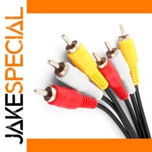 3RCA Male-to-Male AV Cable 1m for Home Entertainment
