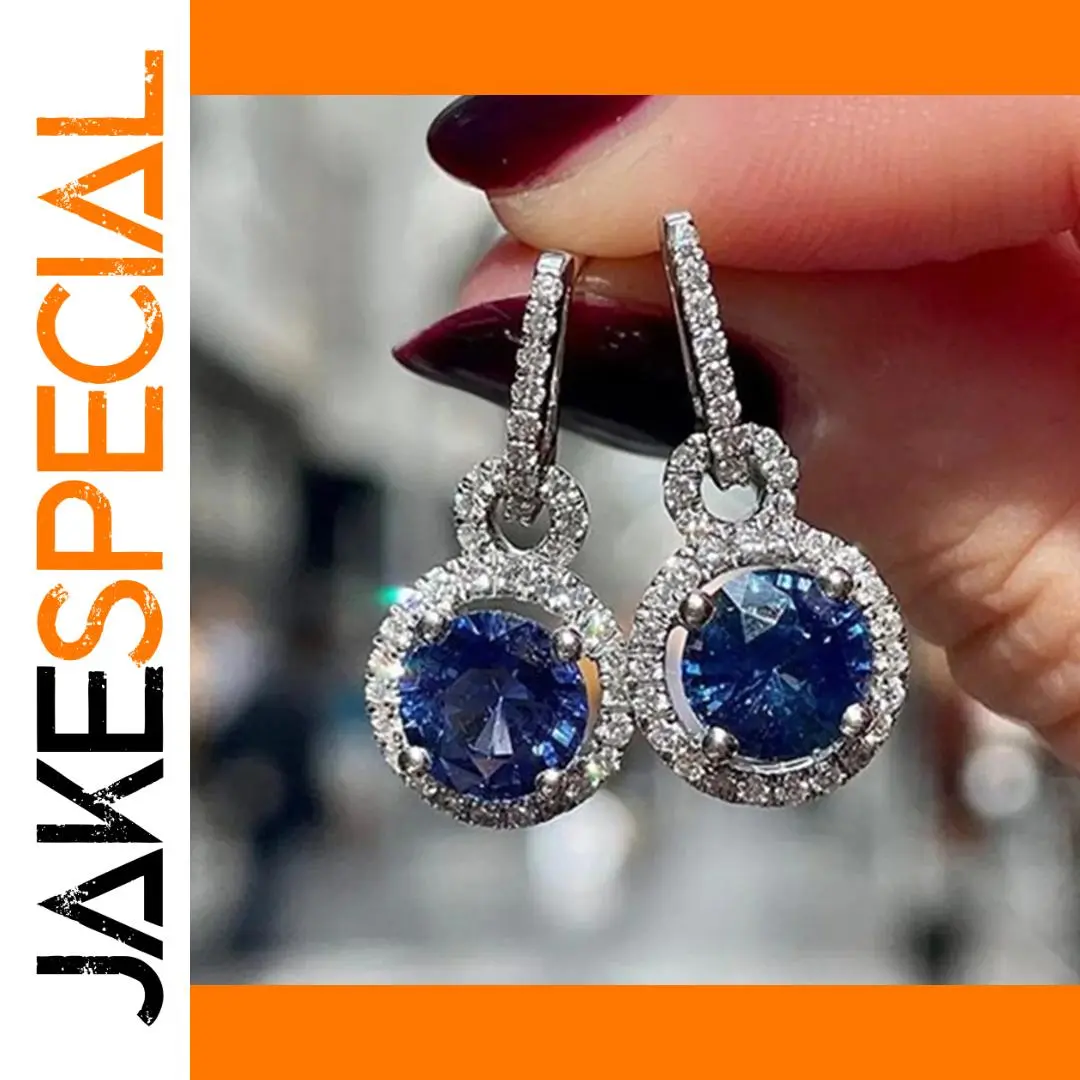 Blue Zircon Tibetan Silver Earrings LL-YS0791 1 Blue Zircon Tibetan Silver Earrings LL-YS0791