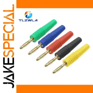 Gold Plated Banana Connectors (Set of 5)