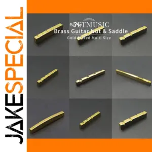 Golden Brass Guitar Nut & Saddle Set