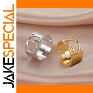Fibonacci Spiral Adjustable Stainless Steel Ring