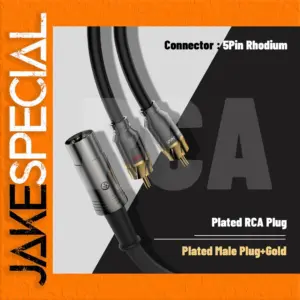 5Pin DIN to Dual RCA Audio Cable for Stereo