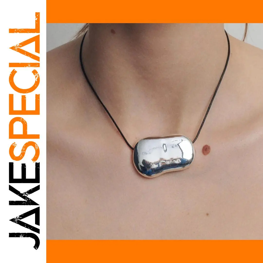 Minimalist Irregular Stainless Steel Pendant Necklace 1 Minimalist Irregular Stainless Steel Pendant Necklace