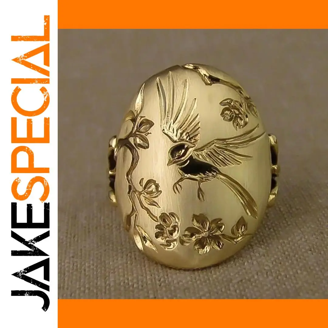 Vintage Floral Geometric Cocktail Ring for Women 1 Vintage Floral Geometric Cocktail Ring for Women