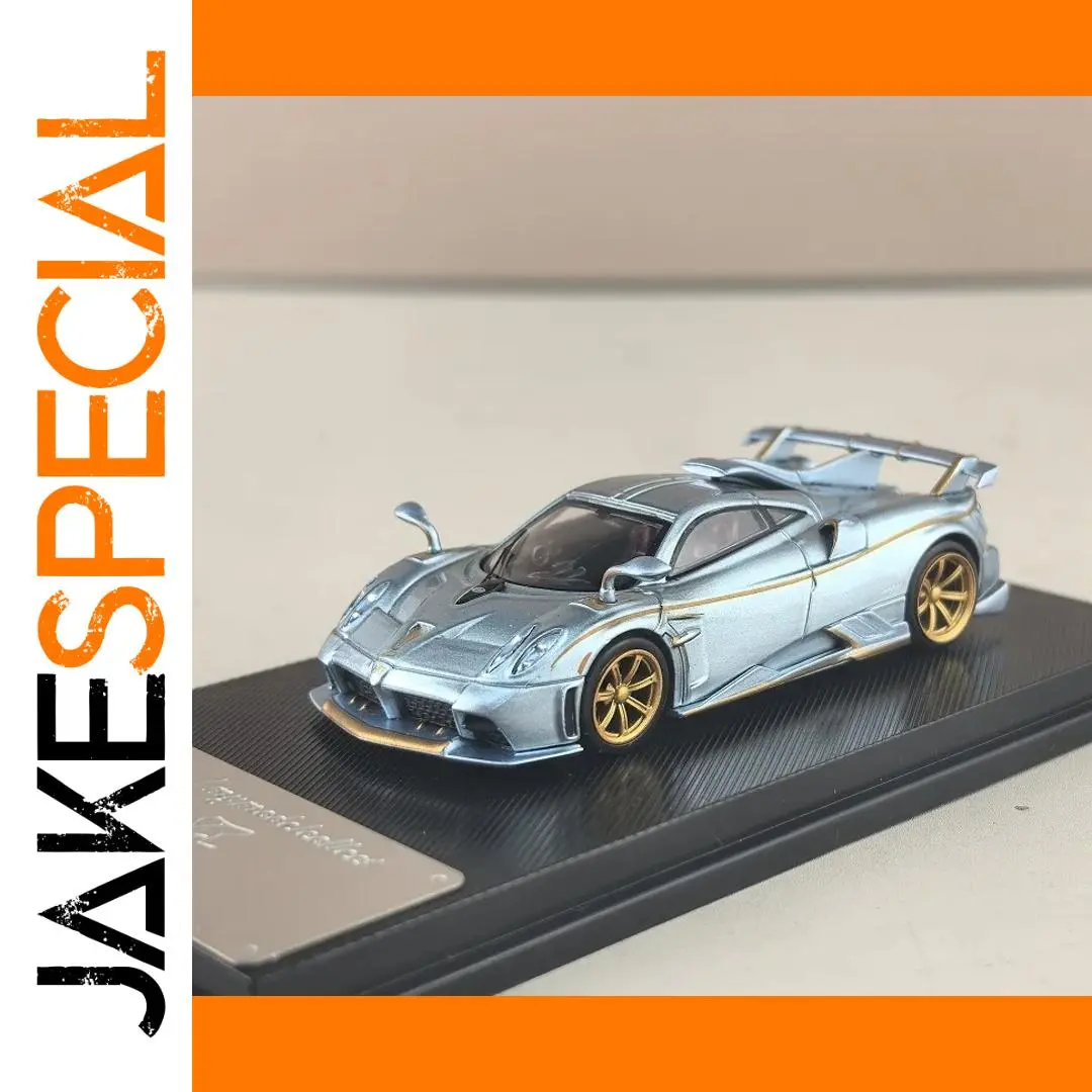 Pagani Imola 1:64 Diecast Model in Silver-Blue 1 Pagani Imola 1:64 Diecast Model in Silver-Blue