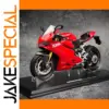 Red 1/12 Scale Diecast Motorcycle Model for Collectors