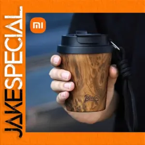 Stylish Wood Grain Portable Thermos Cup