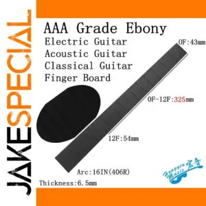 Elegant African Ebony Guitar Fingerboard