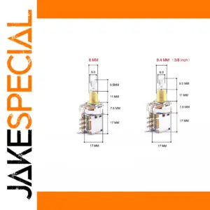 Push-Push Guitar Potentiometer with Brass Shaft