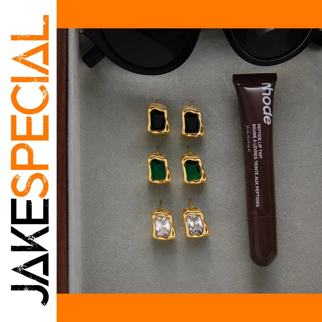 Modern Stainless Steel Gold-Inspired Earrings JDE0107004-GN 1 Modern Stainless Steel Gold-Inspired Earrings JDE0107004-GN