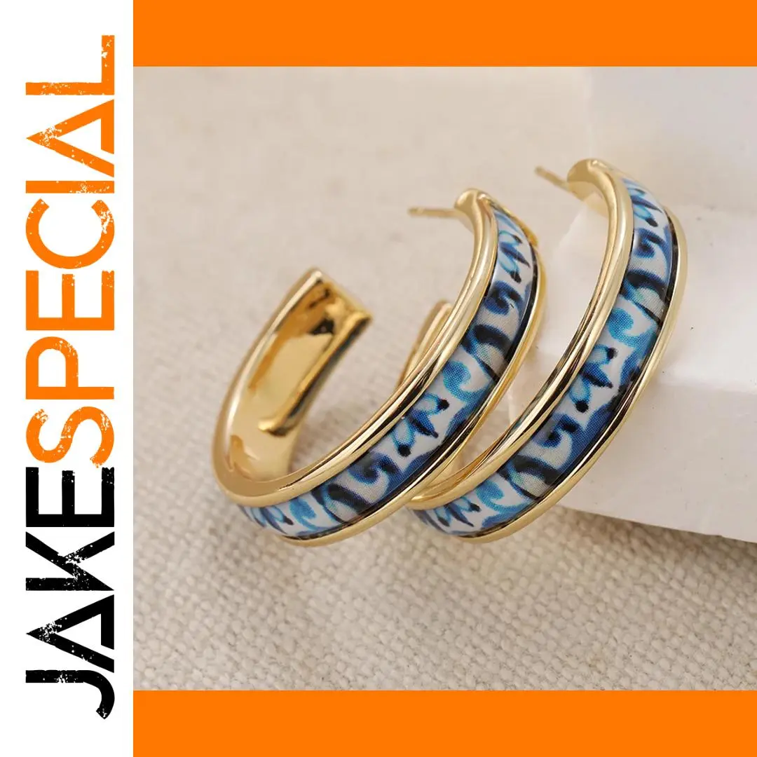 Vintage Gold & Floral Hoop Earrings for Women 1 Vintage Gold & Floral Hoop Earrings for Women