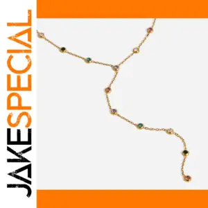 Vibrant Stainless Steel Y-Shaped Necklace