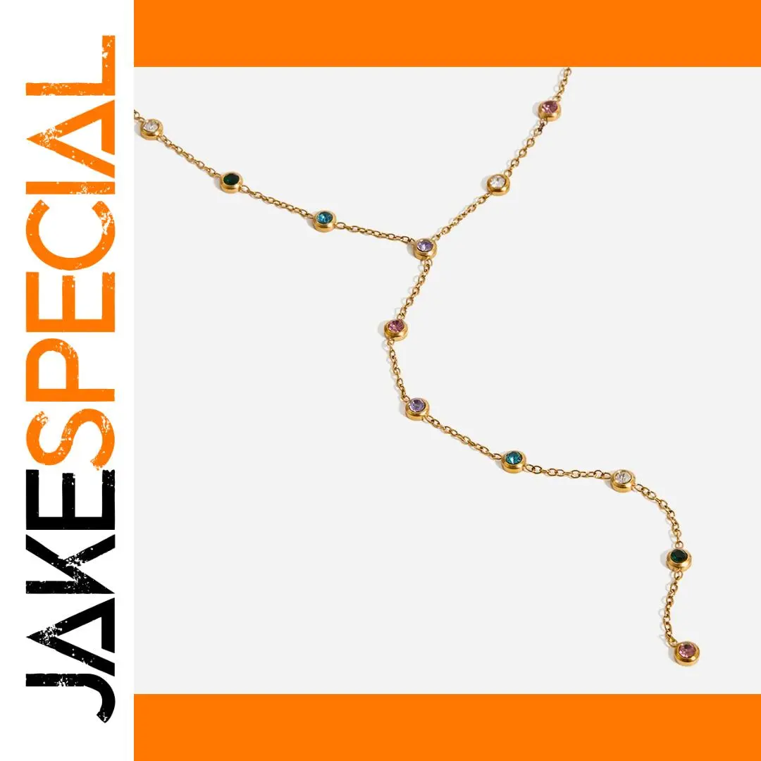 Vibrant Stainless Steel Y-Shaped Necklace 1 Vibrant Stainless Steel Y-Shaped Necklace