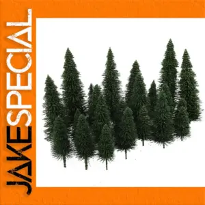 Set of 40 Realistic Miniature Pine Trees for Model Scenery