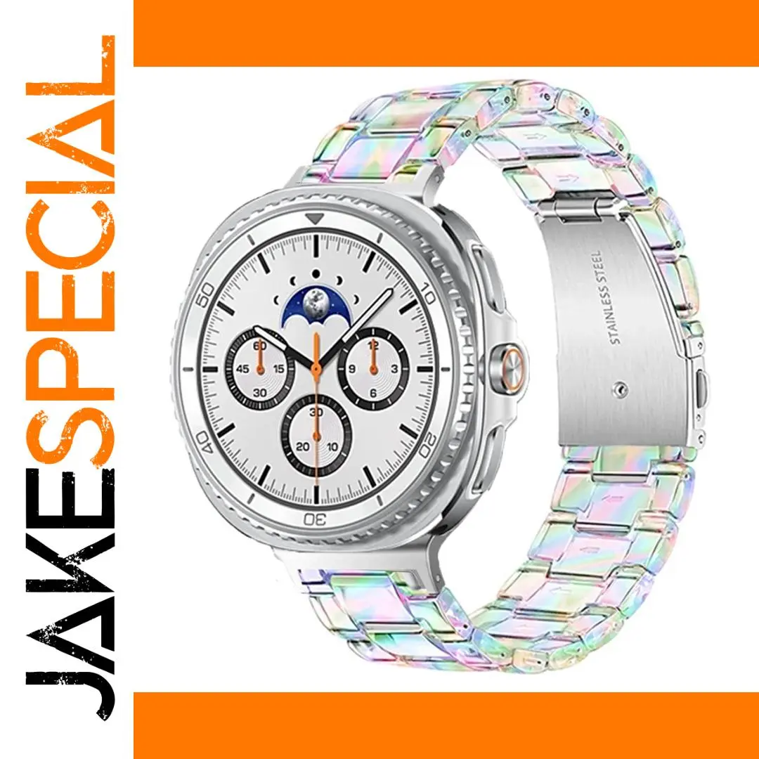 Clear Resin Holographic Strap for Galaxy Watch 8 1 Clear Resin Holographic Strap for Galaxy Watch 8