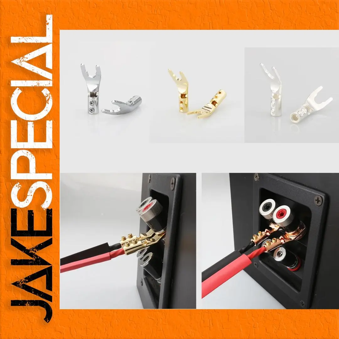 High-Quality Copper Spade Connectors for Audio Systems 1 High-Quality Copper Spade Connectors for Audio Systems