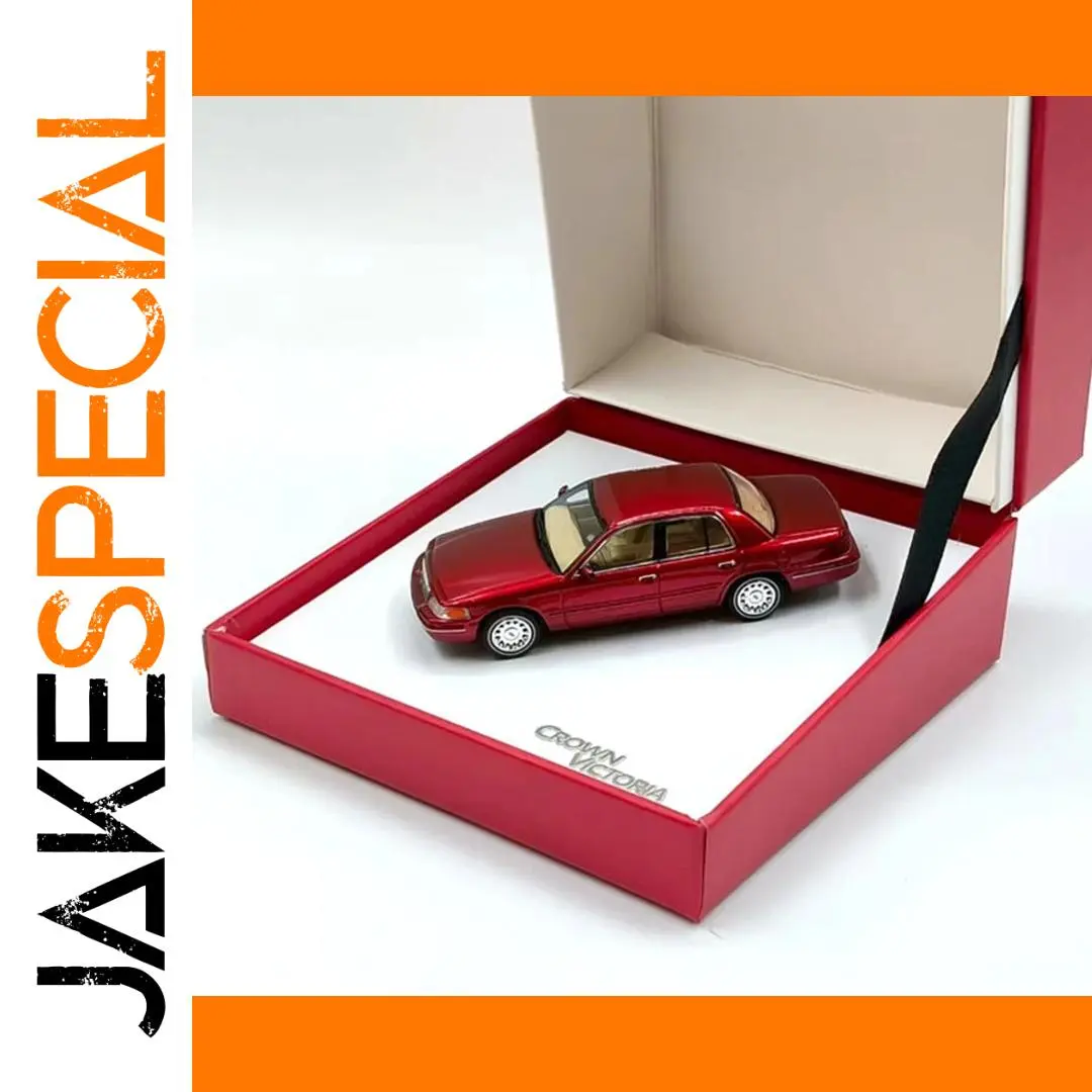 Vibrant Red 1:64 Crown Victoria Diecast Model 1 Vibrant Red 1:64 Crown Victoria Diecast Model