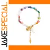 Vibrant Vintage Beaded Pearl Bracelet