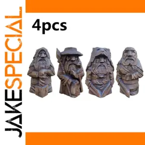 Norse Viking Resin Statue Set (4 Pieces)