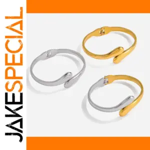 Stainless Steel Landscape-Style Adjustable Bangle