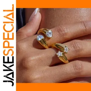 Gold Stainless Steel Women’s Stackable Ring Set