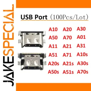 Set of 100 USB Charging Port Connectors for Samsung