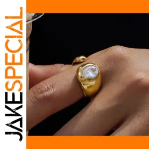 Elegant Gold Stainless Steel Women's Ring