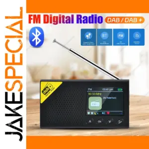 Black Digital Radio Receiver with Bluetooth