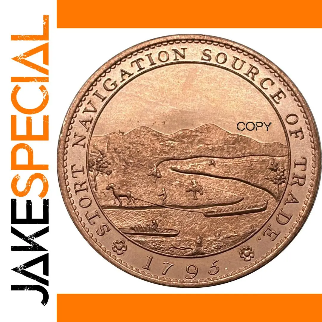 Vintage UK 1795 Half Penny Replica Coin 1 Vintage UK 1795 Half Penny Replica Coin