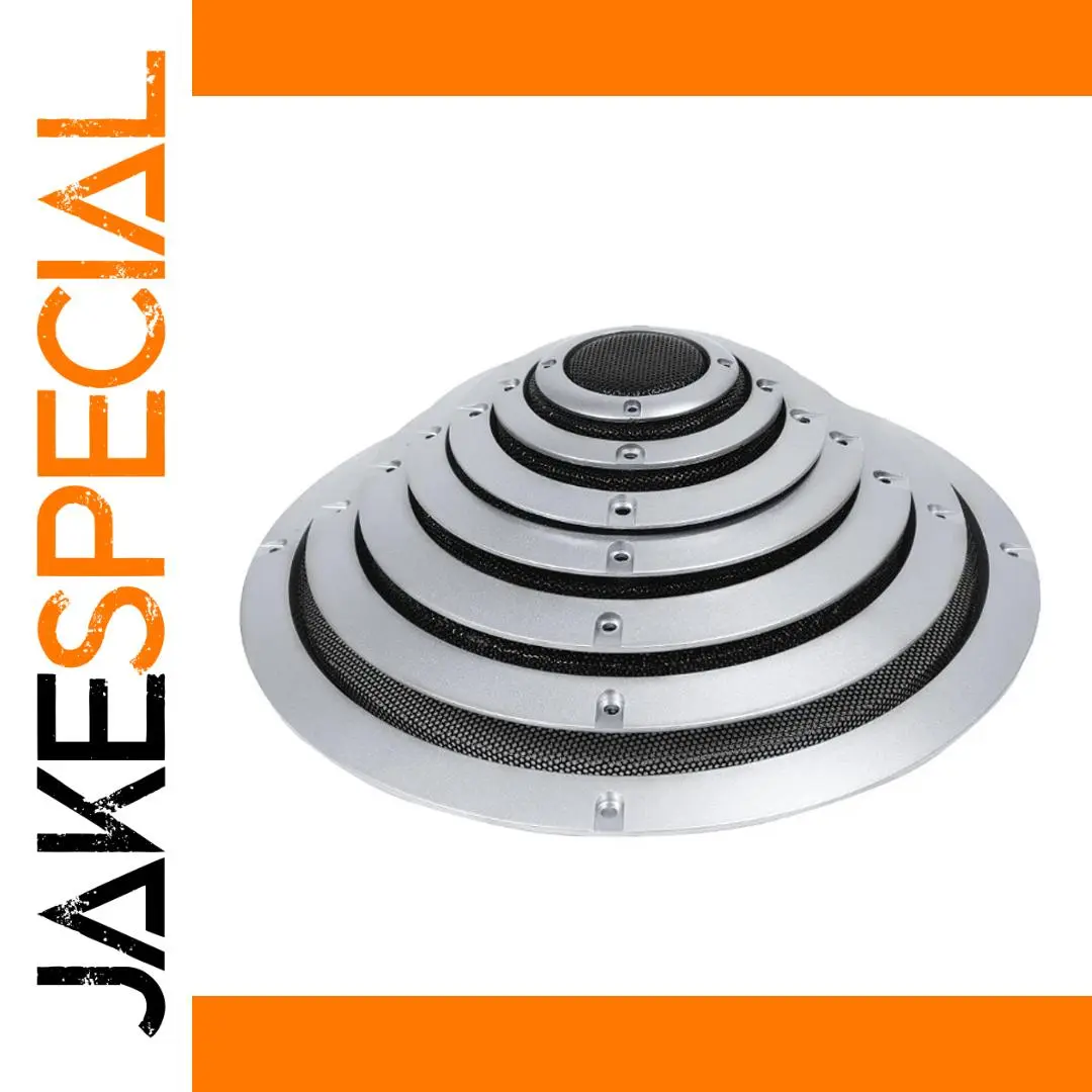 Silver Protective Speaker Mesh Covers Set (2"-10") 1 Silver Protective Speaker Mesh Covers Set (2"-10")