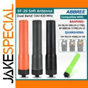 7 cm Bright Green Soft VHF/UHF Antenna for Radios